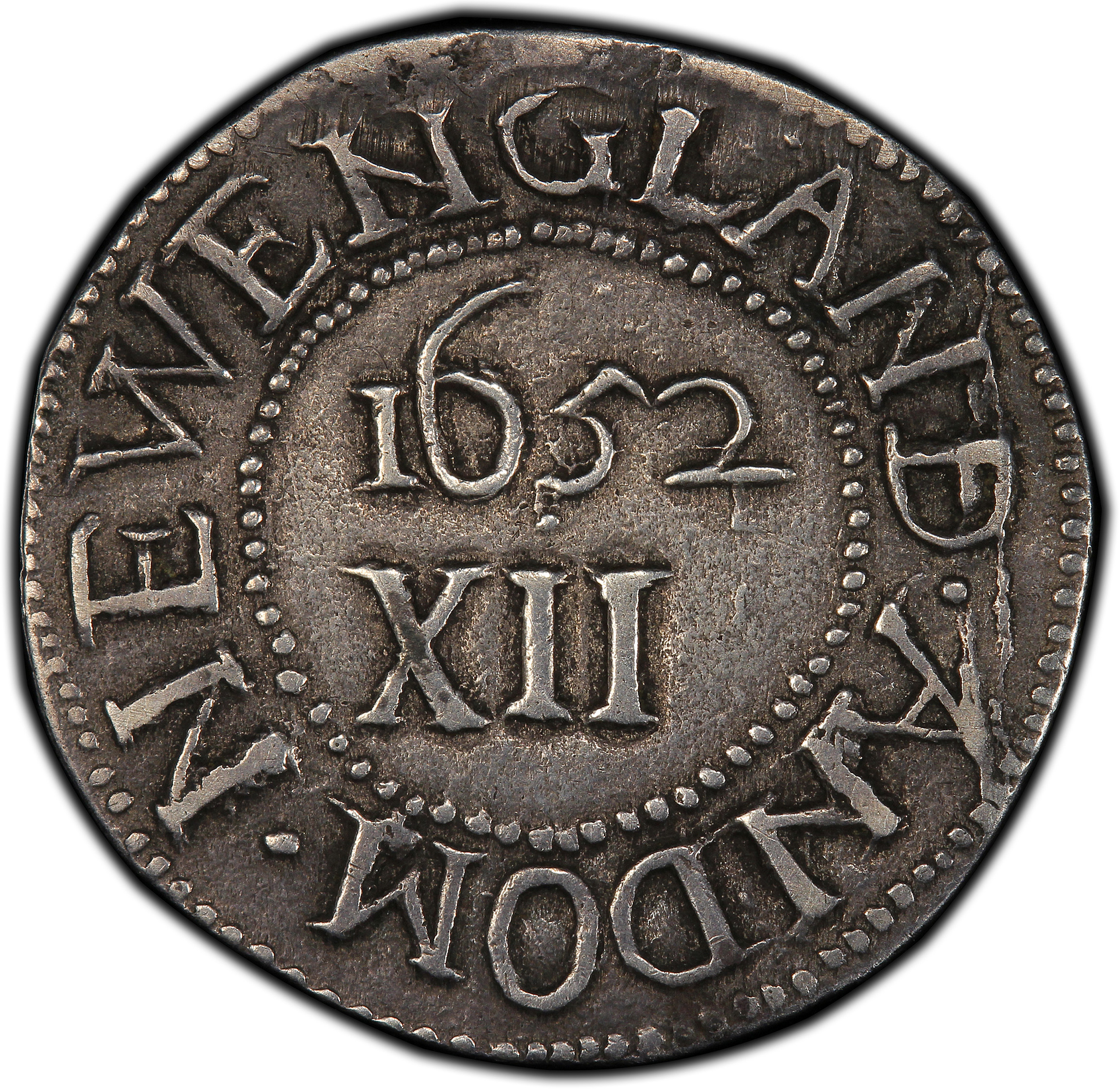 1652 OAK TREE SHILLING, OAK TREE, IN AT BOTTOM | Rare Coin Wholesalers, a  S.L.Contursi Company