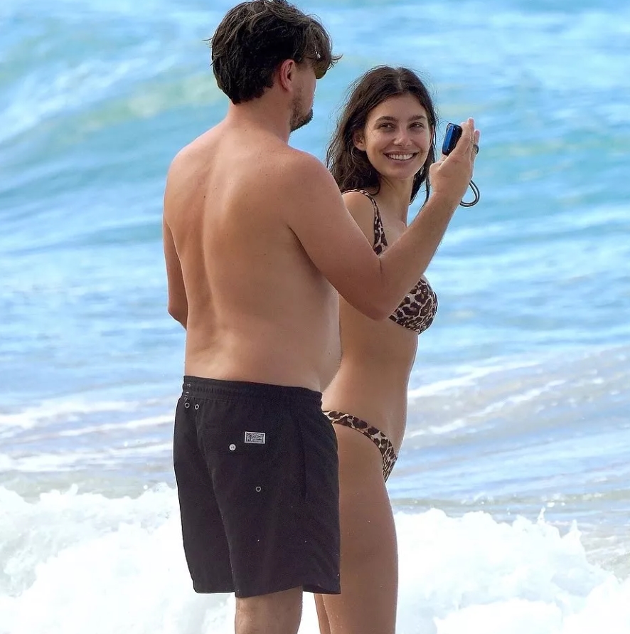 Leonardo DiCaprio and Camila Morrone during their former romance