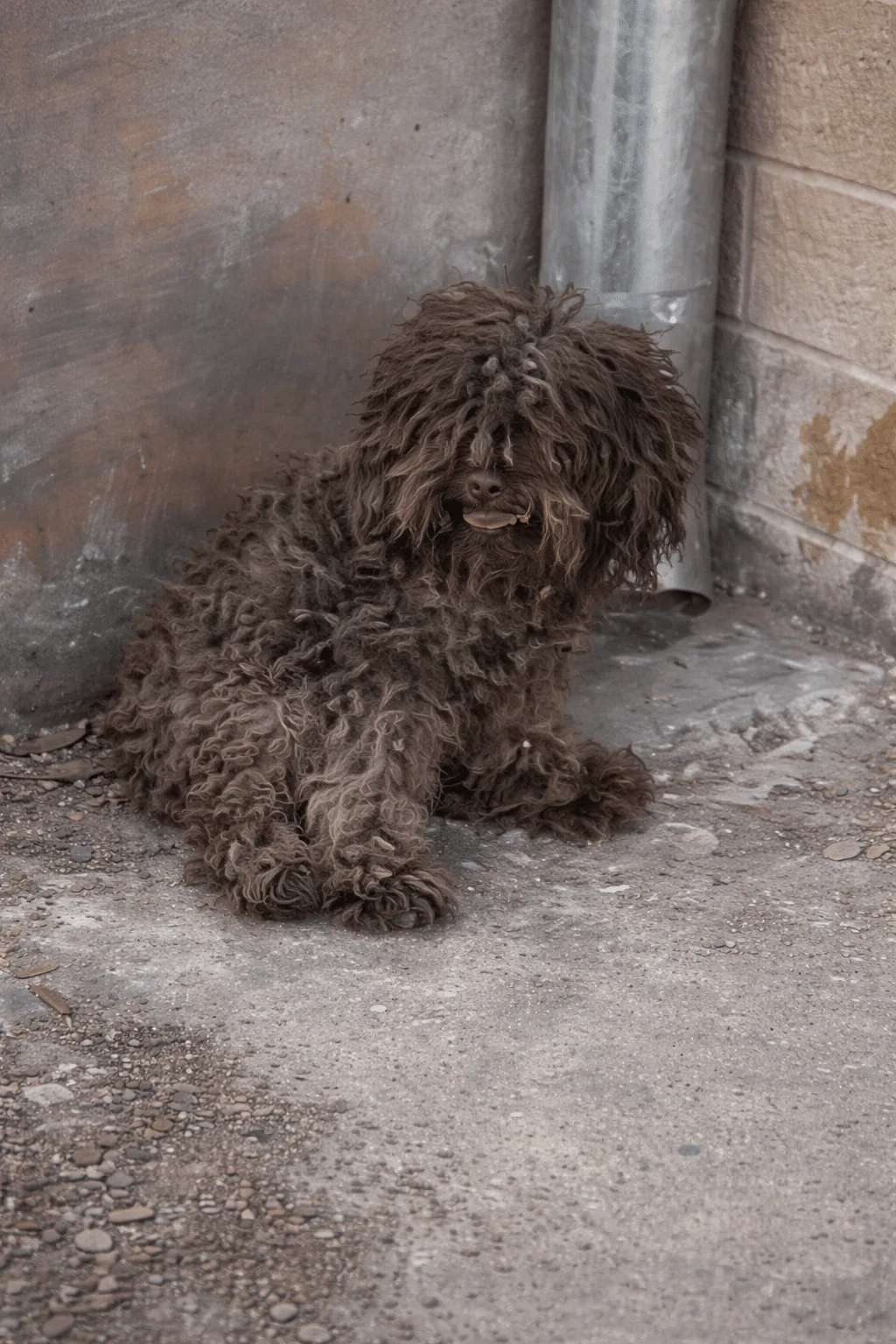 A Small Brown Dog Crawled Down the Road to a Door He Seemed to Know, and It Stayed Closed