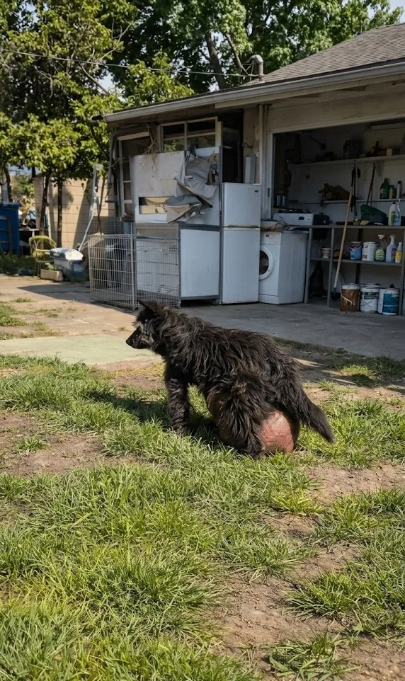 An Aging Dog Kept Walking Beneath a Heavy Swelling — And Needed Someone to Notice