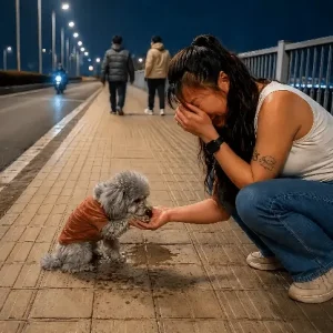 Bella Stood On A Bridge After Dark, Studying Every Face — Then One Family Stopped