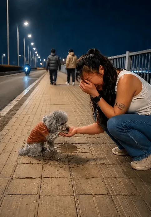 Bella Stood On A Bridge After Dark, Studying Every Face — Then One Family Stopped