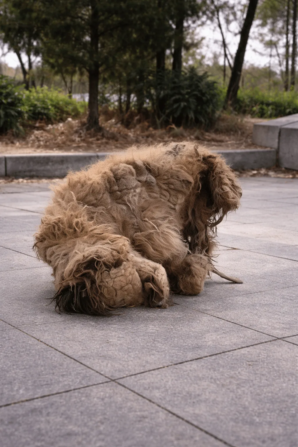 He Looked Like a Pile of Dirty Fabric Beside the Road — Then One Man Stopped to Look Closer