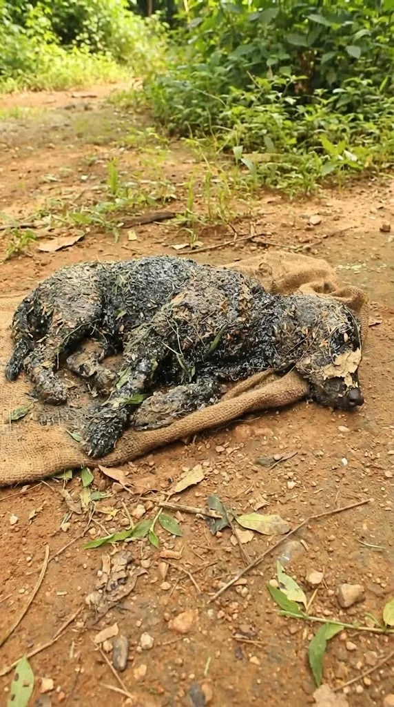 He Stood Frozen on a Quiet Road, Stuck in Industrial Glue — Then Rescuers Chose to Wait
