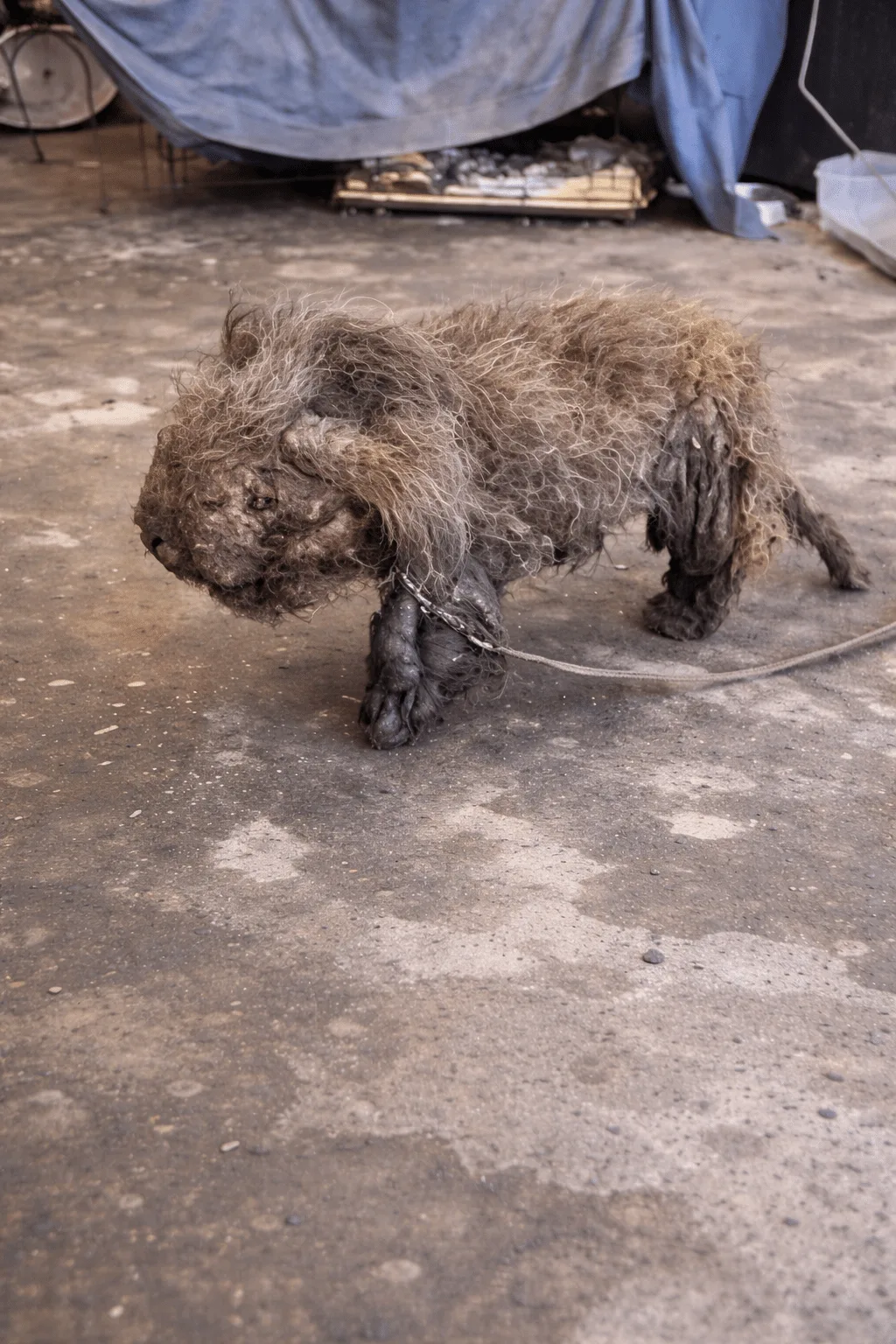 Matilda Stood Still Beneath Matted Fur and a Chain — Then Someone Finally Took the Time to See Her