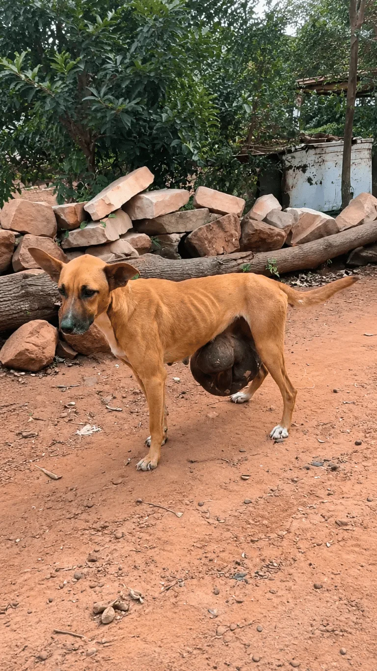 Rubi Was Carrying an 8-Kilogram Tumor When Rescuers Found Him — Then His Heart Stopped on the Operating Table