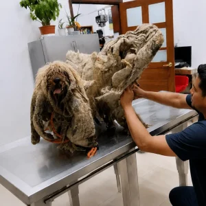 Sonador Could Barely Move Beneath Years of Matted Fur — Then the Scale Revealed How Much He Was Carrying